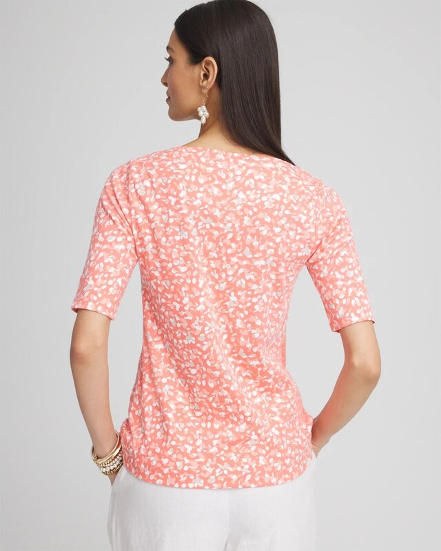 Polka-Dot Pima Bateau-Neck Tee - image 3